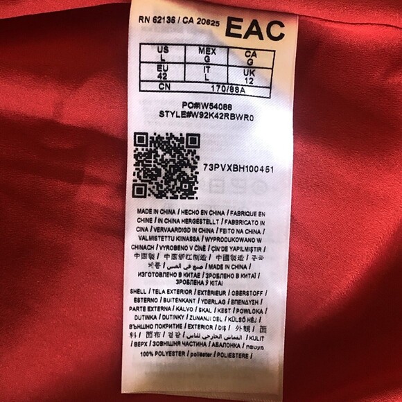 Guess Spike Punch Nathaly Cutout A-Line Mini Dress Size L Red Pink New - Picture 11 of 11